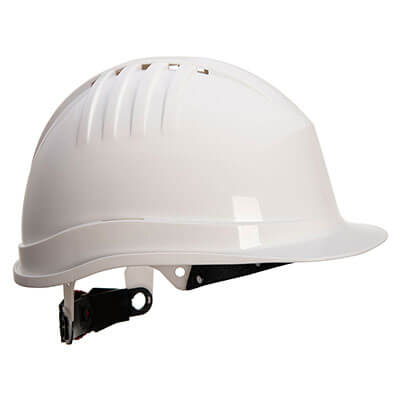 Casco de seguridad ligero Cubierta aireada Arnés de plástico Visera regular [PS62]