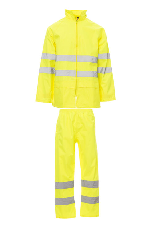 Traje lluvia recubrimiento de PU [HI-VI RAINSET] Unisex