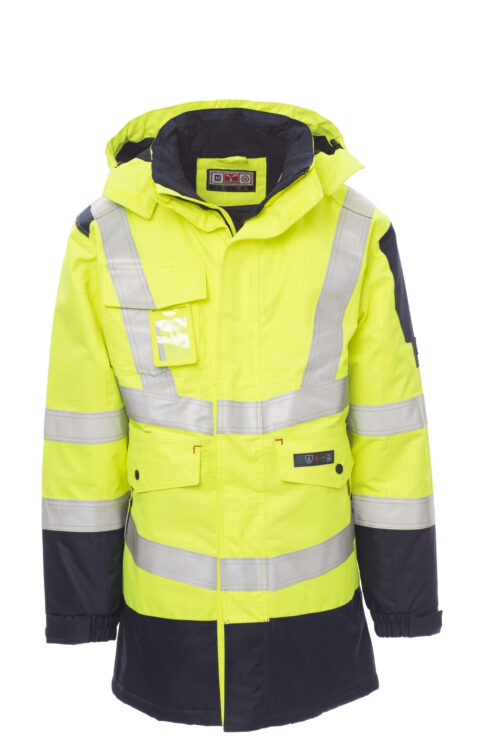 Parka dos tonalidades alta visibilidad Cremallera plástico [SHIELD] Unisex