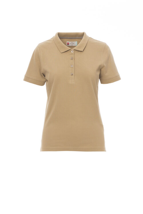 Polo manga corta ceñido cuello y extremo de mangas elásticos [VENICE LADY] Mujer