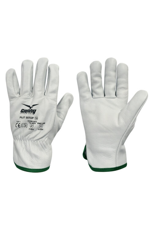 Guante de piel Puños ajustables con elásticos [PILOT 55TOP]