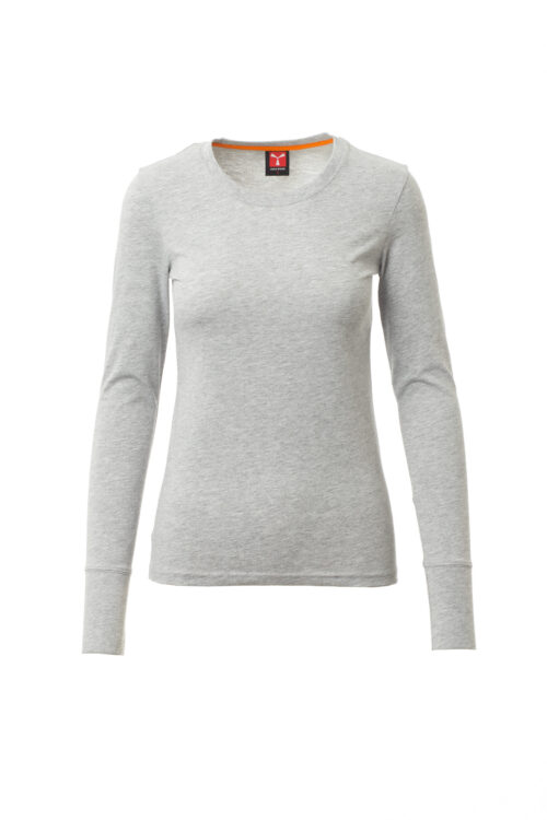 Camiseta ceñida de manga larga de cuello redondo [PINETA LADY] Mujer