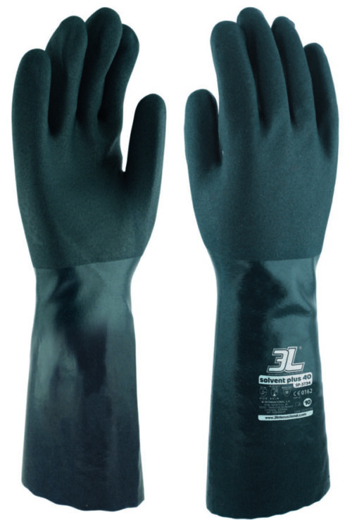 Guante con soporte de algodón Alta resistencia a productos químicos [SOLVENT PLUS 40]