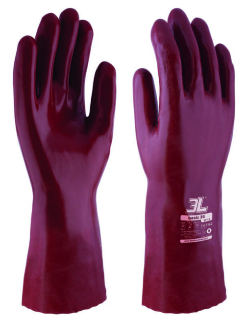 Guante de PVC soporte algodón Resistente abrasión, corte, desgarro y perforación [BASIC 35]