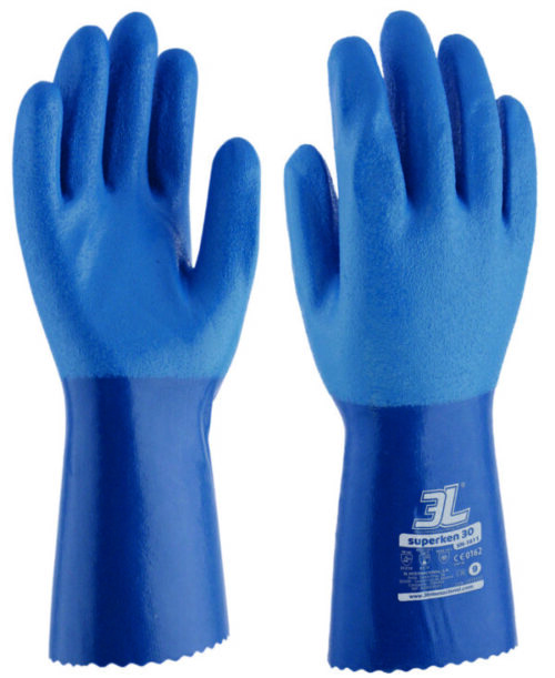 Guante de nitrilo sin costuras Resistencia abrasión [SUPERKEN 30]