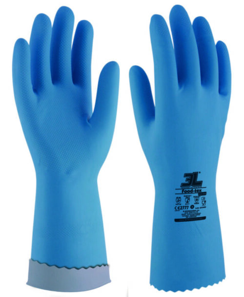 Guante con diseño anatómico con dedos curvados [FOOD-TEX SILVER]