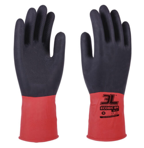 Guante sin soporte de látex Puño con borde [ECOBIR BR]