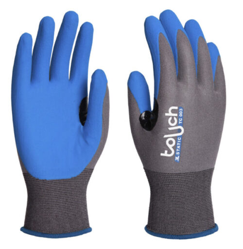 Guante ligero composición nylon Recubrimiento nitrilo foam palma y uñeros Resistencia abrasión [TOUCHSTATIC]