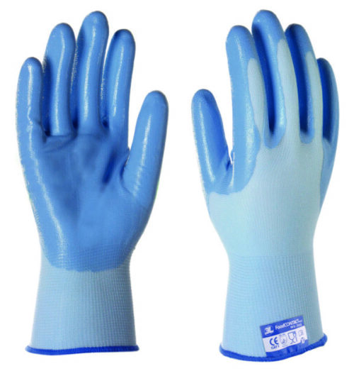 Guante soporte de nylon sin costuras Recubrimiento de nitrilo [FOOD CONTACT NT]