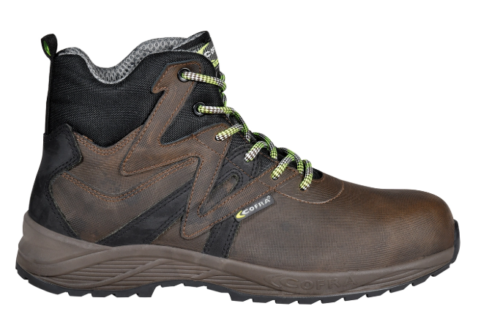 Bota de seguridad hidrófuga tejido transpirable  Antiabrasión [PUSHPRESS BROWN S3 SRC]