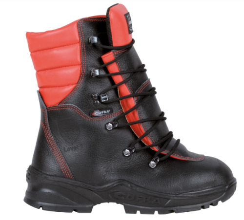 Bota de seguridad con empeine de piel imprimida hidrófuga con protección anticorte [FORCE A E P FO WRU HI CI HRO SRC]