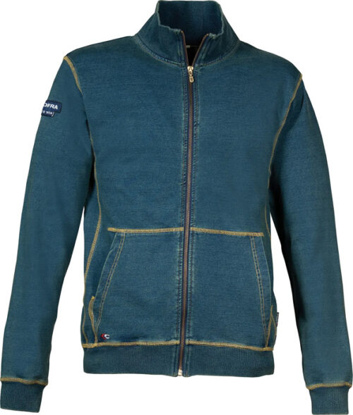 Sudadera con dos bolsillos delanteros y cuello con cierre de cremallera [WIGHT] Unisex