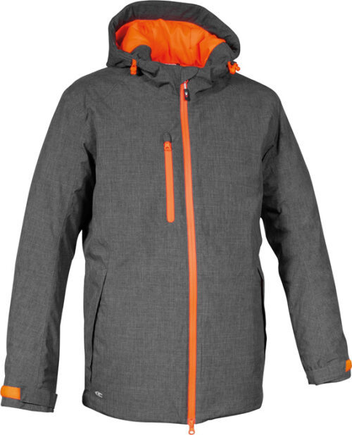 Cazadora acolchada de tejido jaspeado con cremallera revestida central [SKARRILD] Unisex