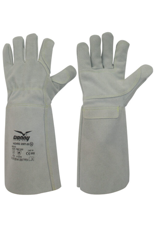 Guantes de serraje con palma reforzada [HAZARD 250T]