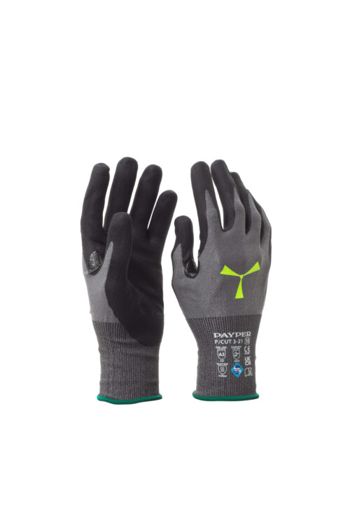Guantes resistentes al corte con refuerzo de nitrilo enre pulgar e índice [P/CUT 3-21]