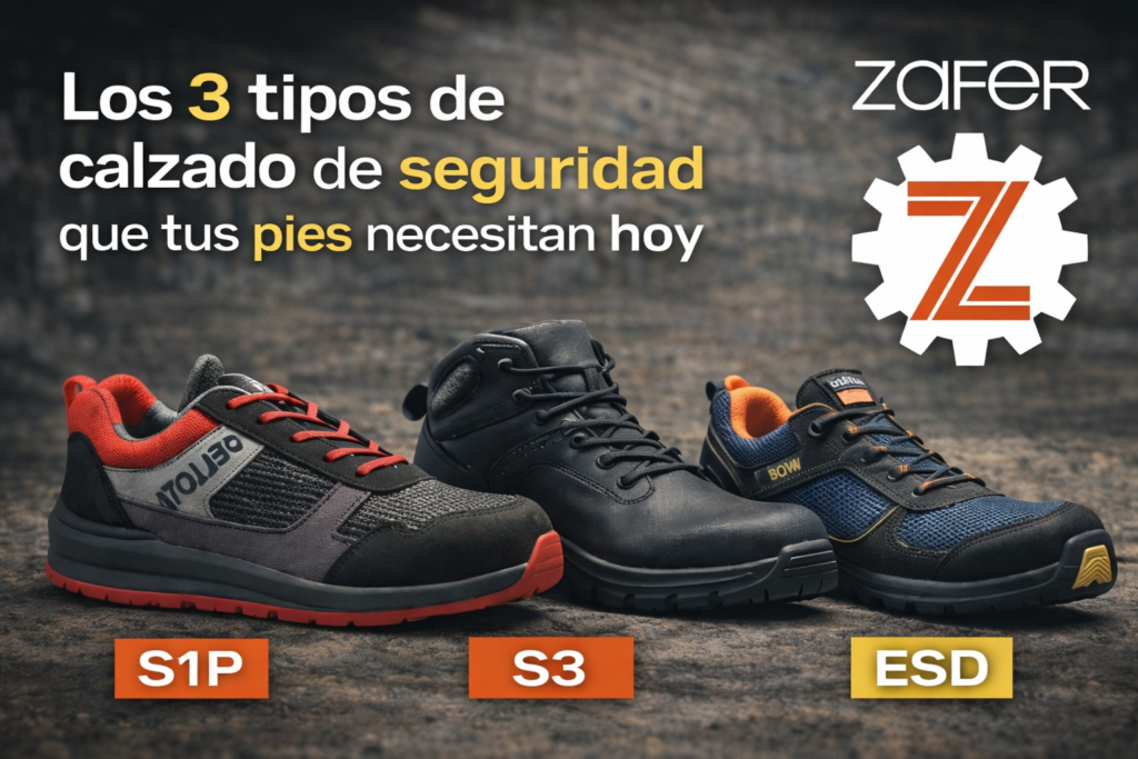 Tres-tipo-de-calzados-de-seguridad-Zafer-Uniformes-y-Vestuario-Laboral