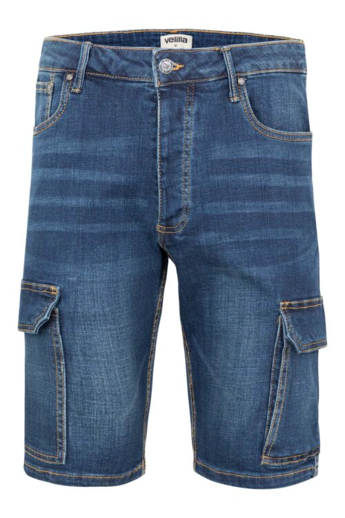Bermudas stretch multibolsillos de corte slim [103017S] Unisex