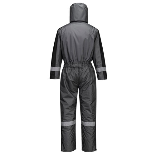 zafer uniformes y ropa de trabajo buzo acolchado invierno cinta reflectante gris2