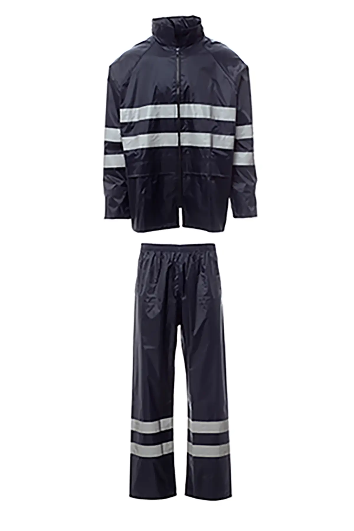 zafer uniformes y ropa de trabajo traje de lluvia bandas retrorreflectantes azul marino1 copia