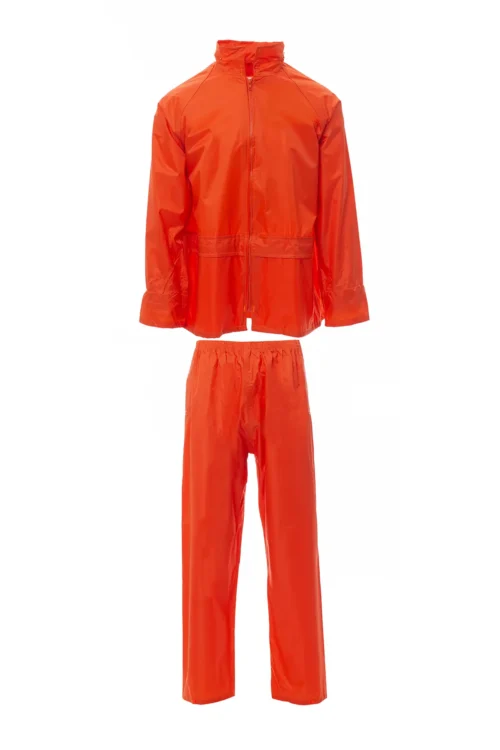 zafer uniformes y ropa de trabajo traje de lluvia recubrimiento pvc naranja1 copia