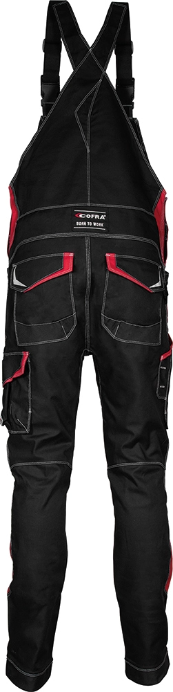 zafer uniformes y ropa de trabajo monos y buzos bolsillos delanteros tirantes ajustables negro2