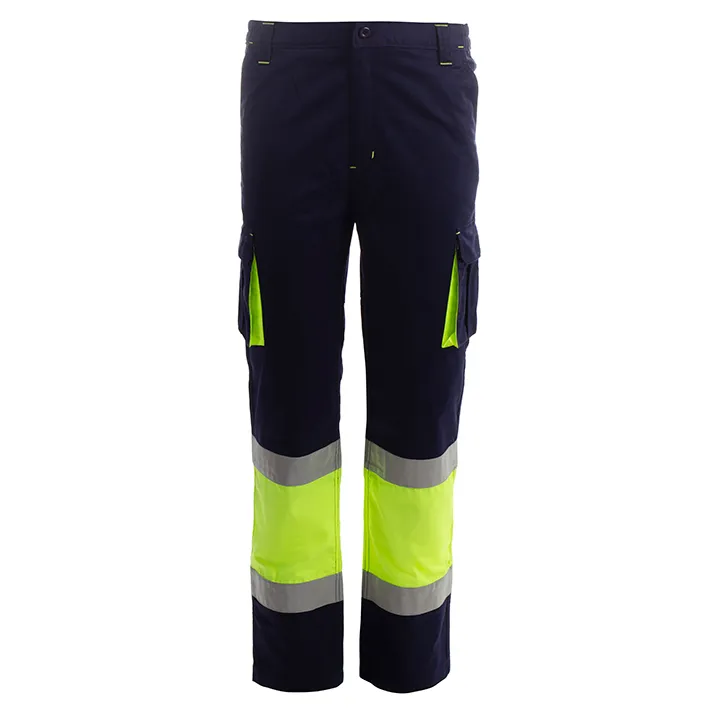 zafer uniformes y ropa de trabajo pantalon alta visibilidad cintura elástica amarillo azul marino1