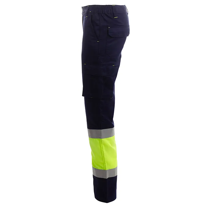 zafer uniformes y ropa de trabajo pantalon alta visibilidad cintura elástica amarillo azul marino3