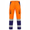 zafer uniformes y ropa de trabajo pantalon alta visibilidad dos bandas reflectantes naranja azul marino