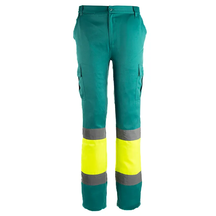 zafer uniformes y ropa de trabajo pantalon alta visibilidad forro interior tejido micropolar amarillo verde1