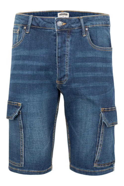 zafer uniformes y ropa de trabajo bermuda stretch multibolsillo corte slim azul vaquero1 copia