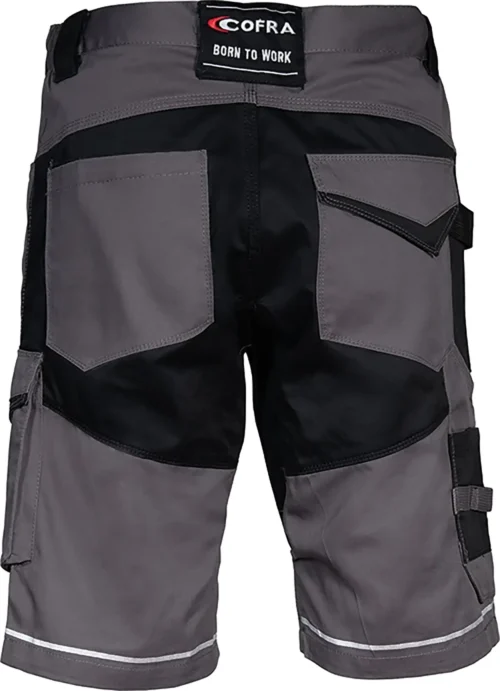 zafer uniformes y ropa de trabajo bermudas amplios bolsillos delanteros tejido elastico gris2 copia