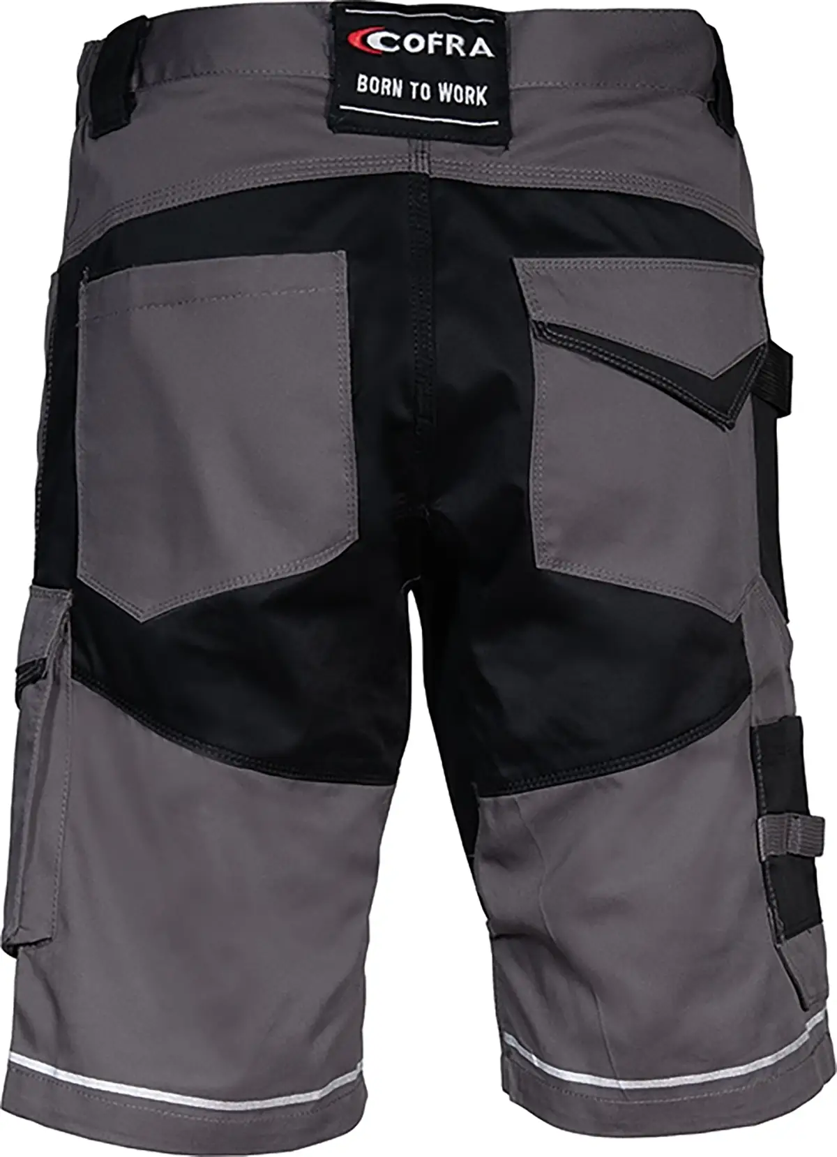 zafer uniformes y ropa de trabajo bermudas amplios bolsillos delanteros tejido elastico gris2 copia