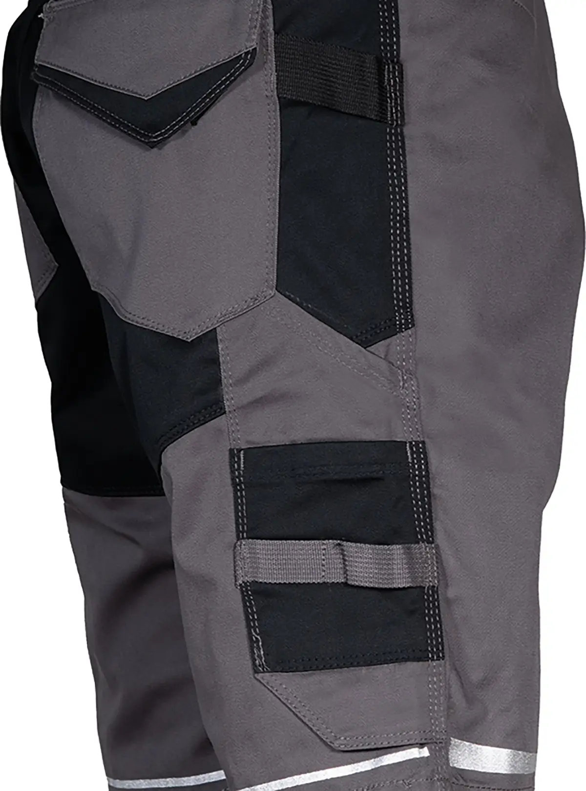 zafer uniformes y ropa de trabajo bermudas amplios bolsillos delanteros tejido elastico gris4 copia