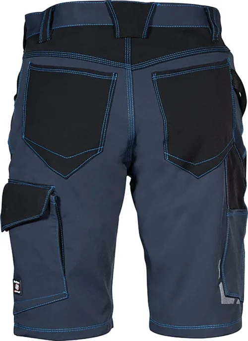zafer uniformes y ropa de trabajo bermudas dos bolsillos delanteros doble bolsillo posterior velcro azul marino2 copia