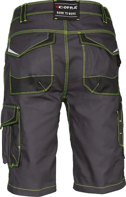 zafer uniformes y ropa de trabajo bermudas dos bolsillos delanteros tiro reforzado gris lima2 copia