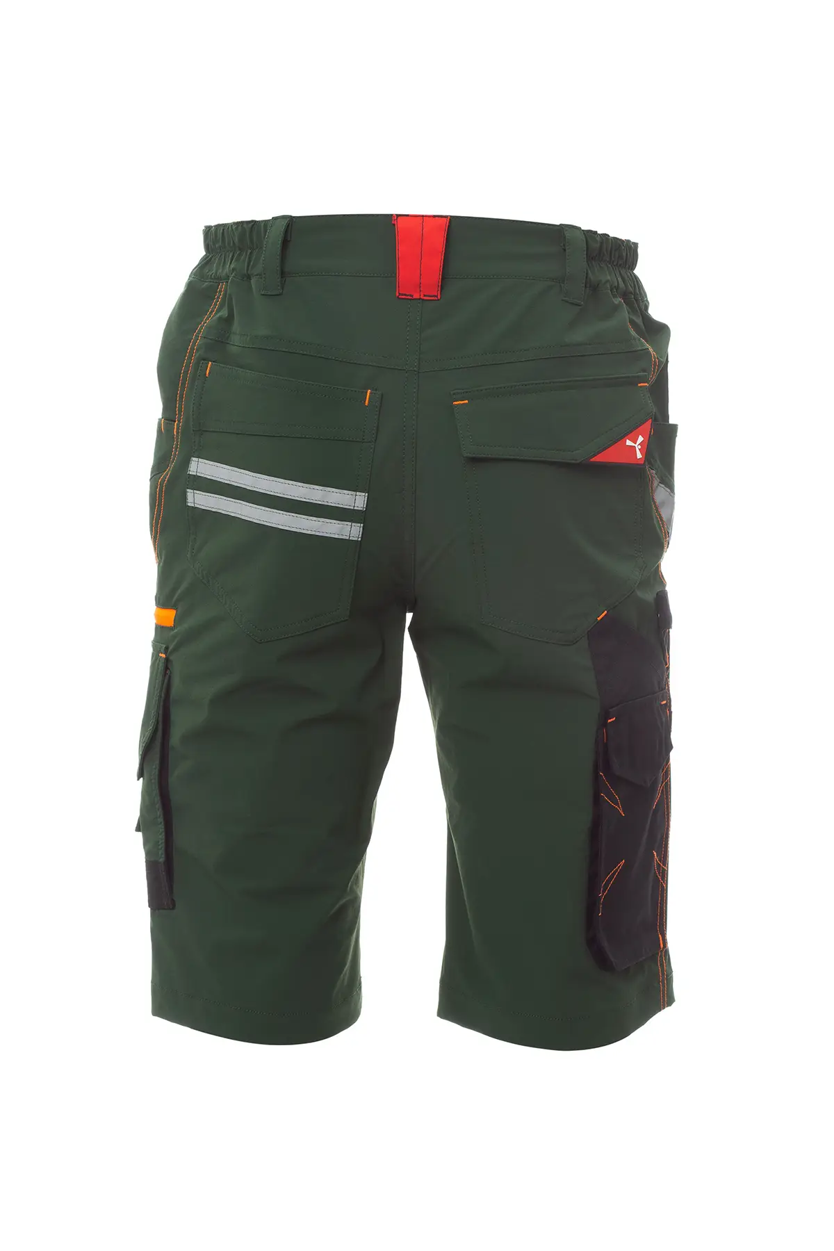zafer uniformes y ropa de trabajo bermudas elasticos laterales cierre cremallera verde3 copia
