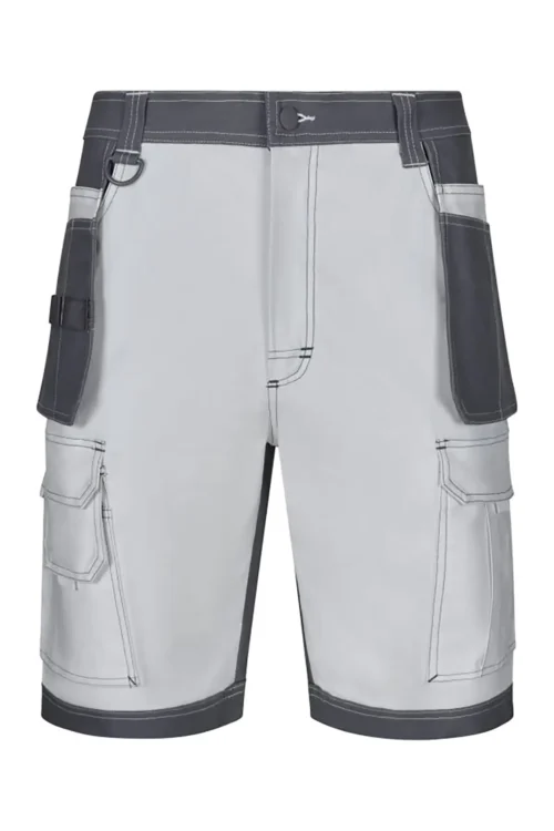 zafer uniformes y ropa de trabajo bermudas stretch bicolor cinturilla elastica blanco1 copia