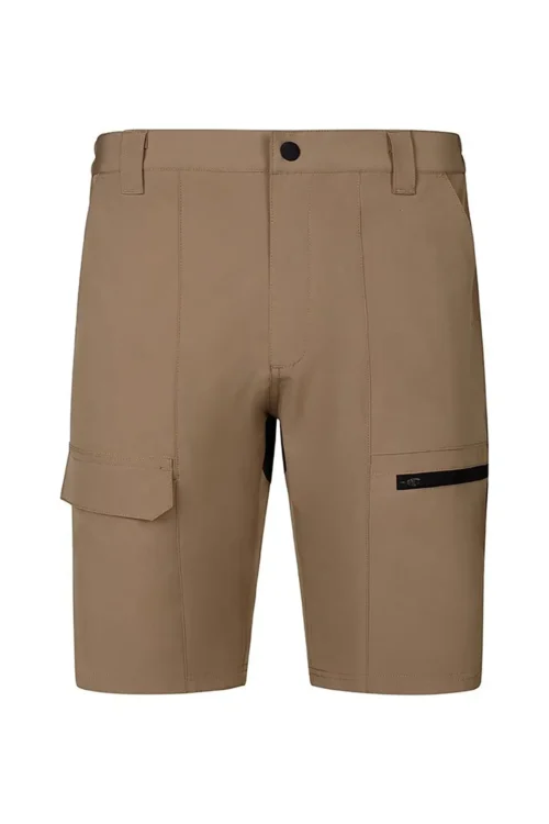 zafer uniformes y ropa de trabajo bermudas stretch bicolor corte slim beige1 copia