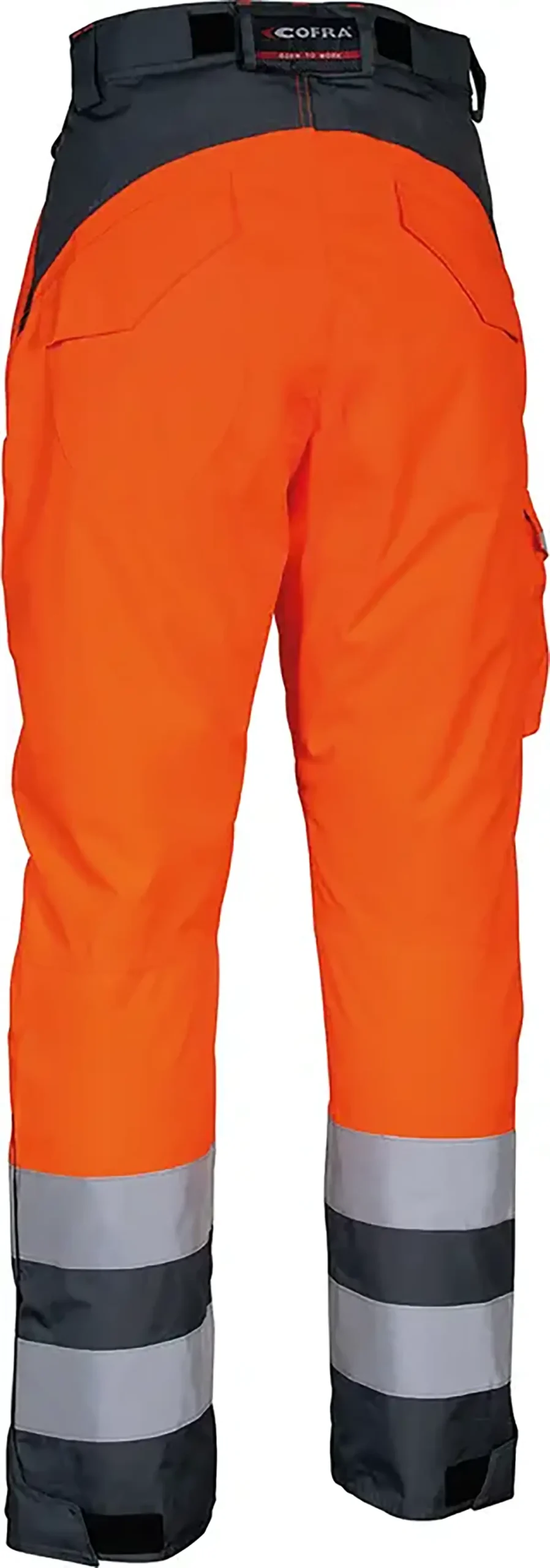 zafer uniformes y ropa de trabajo pantalon alta visibilidad acolchado bolsillos traseros tapeta naranja2