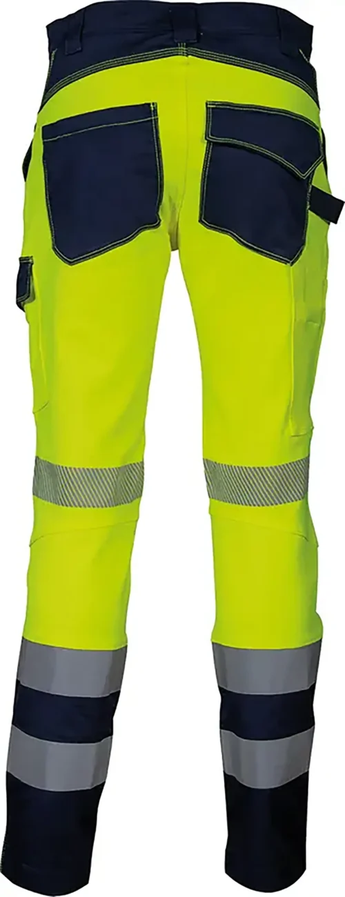 zafer uniformes y ropa de trabajo pantalon alta visibilidad banda reflectante segmentada muslo amarillo2
