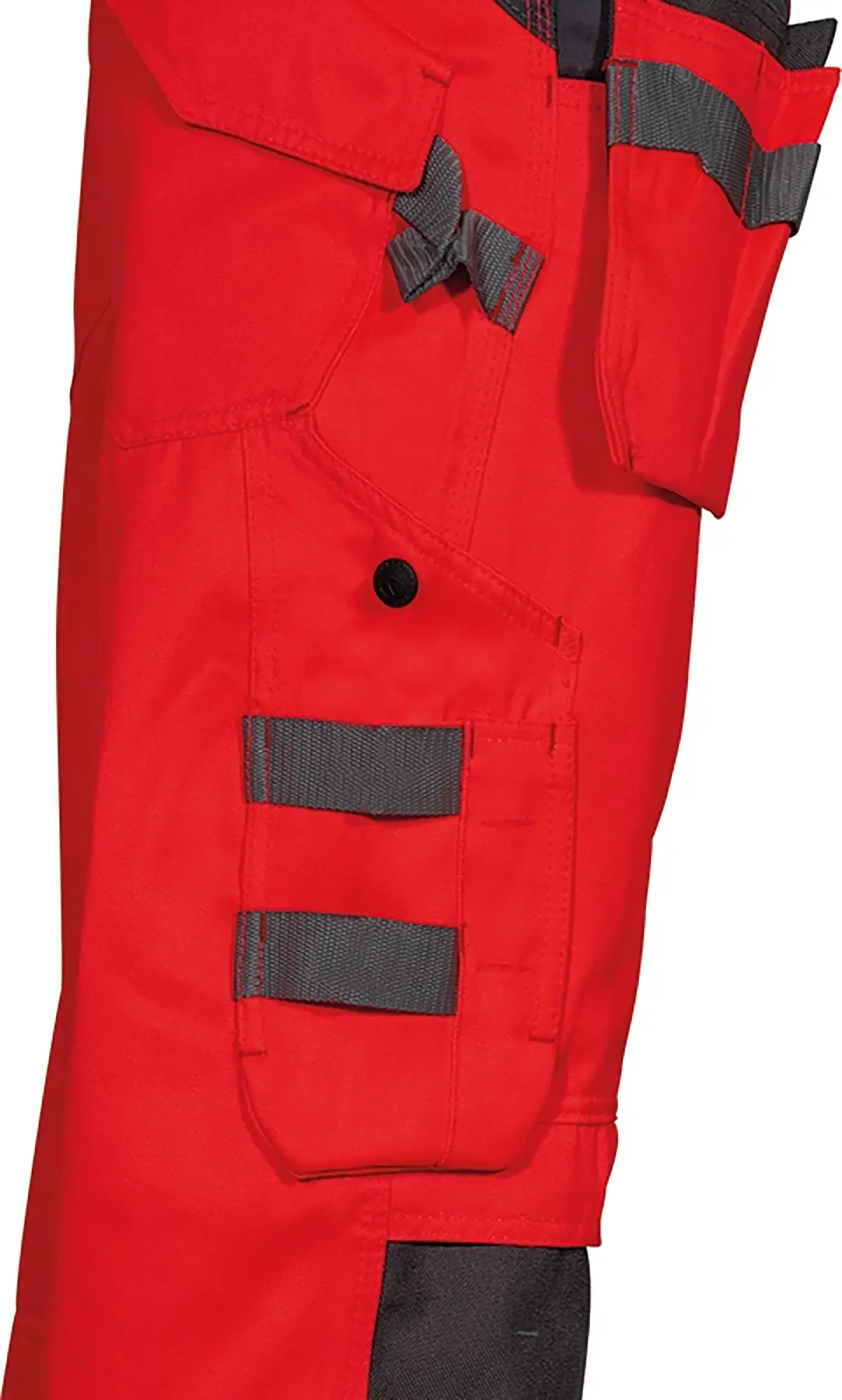 zafer uniformes y ropa de trabajo pantalon alta visibilidad bolsillos delanteros bandas insertos reflectantes rojo3