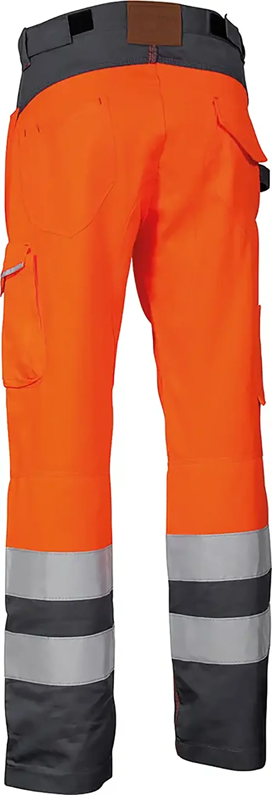 zafer uniformes y ropa de trabajo pantalon alta visibilidad bolsillos delanteros tiro reforzado naranja2