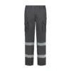 zafer uniformes y ropa de trabajo pantalon alta visibilidad elastico corte slim gris1