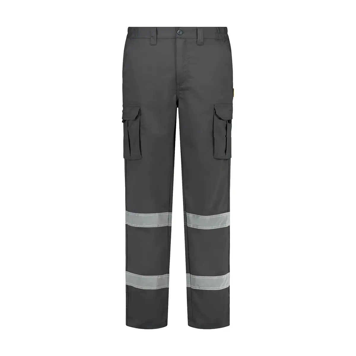 zafer uniformes y ropa de trabajo pantalon alta visibilidad elastico corte slim gris1