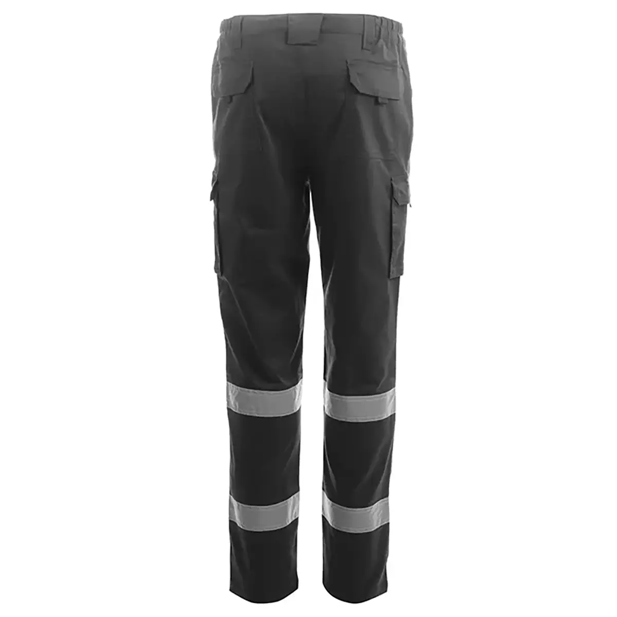zafer uniformes y ropa de trabajo pantalon alta visibilidad elastico corte slim gris2