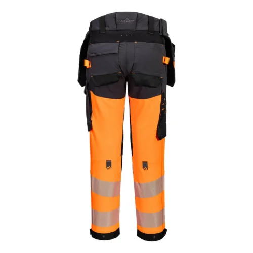 zafer uniformes y ropa de trabajo pantalon alta visibilidad ergonomico cintura trasera talle alto naranja2
