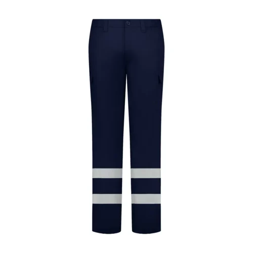 zafer uniformes y ropa de trabajo pantalon alta visibilidad multibolsillo monocolor corte slim fit azul marino1