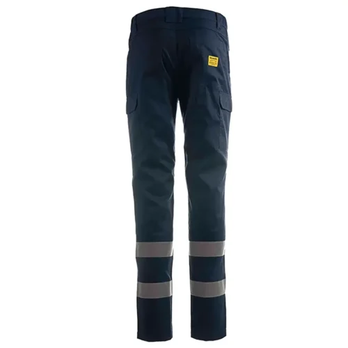 zafer uniformes y ropa de trabajo pantalon alta visibilidad multibolsillo monocolor corte slim fit azul marino2