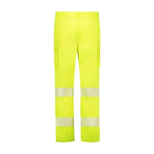 zafer uniformes y ropa de trabajo pantalon alta visibilidad multibolsillo monocolor dos bandas reflectantes segmentadas amarillo1