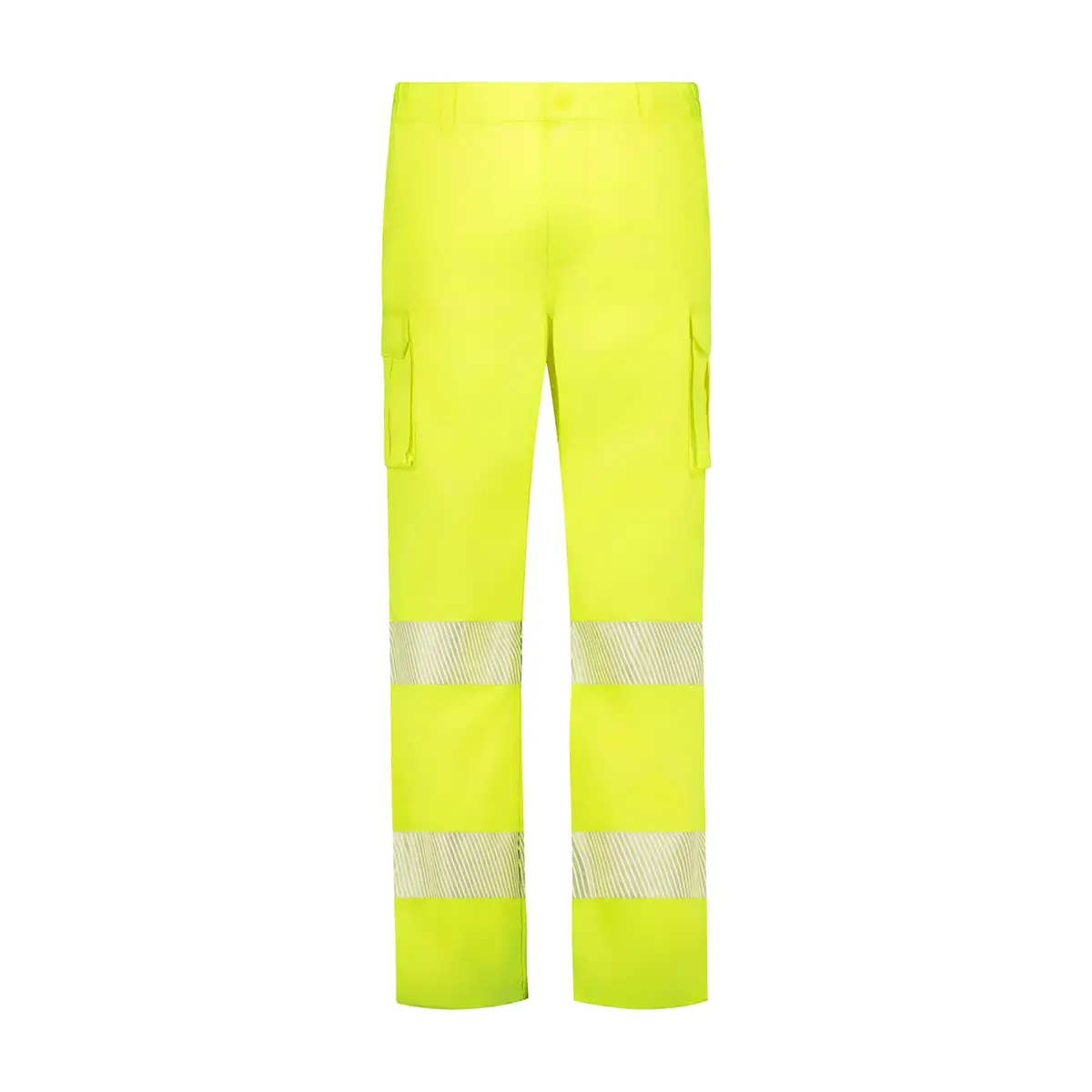 zafer uniformes y ropa de trabajo pantalon alta visibilidad multibolsillo monocolor dos bandas reflectantes segmentadas amarillo1